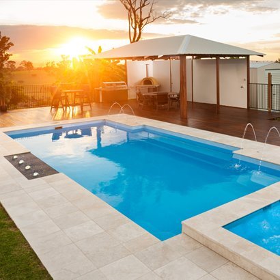 Premium Feature Pools — fibreglass pool
